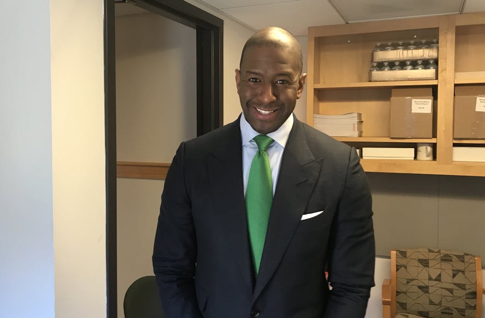 <p>Former mayor of Tallahassee Andrew Gillum came to campus on Nov. 13.</p>
<h6>Photo Credit: Zachary Shevin / The Daily Princetonian</h6>