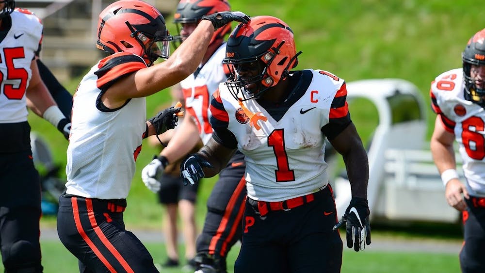<h5>The Tigers had no problem at Lehigh last year, winning 32–0.</h5>
<h6>Courtesy of <a href="https://www.youtube.com/watch?v=9dx7_8P6lpQ&amp;ab_channel=PrincetonAthletics" target="_self">Princeton Athletics/YouTube</a>.</h6>
