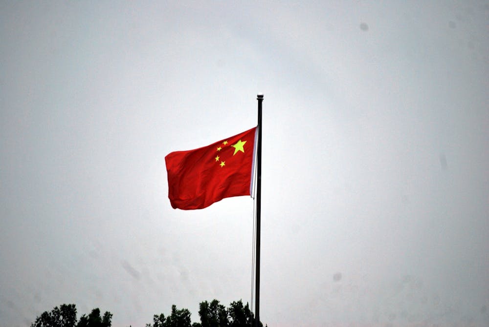 Chinese flag with the stars