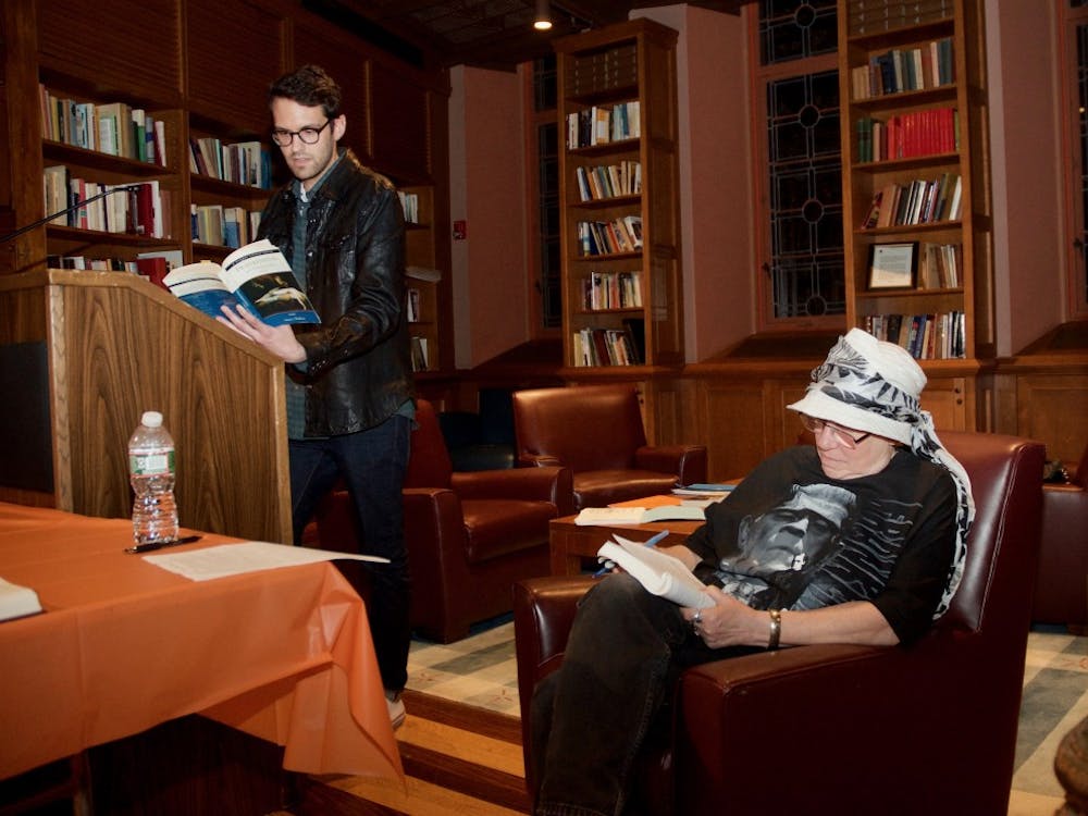 Scott Bartley and Prof. Susan Wolfson, The Frankenread, Princeton University, Halloween 2018, © Richard Trenner '70