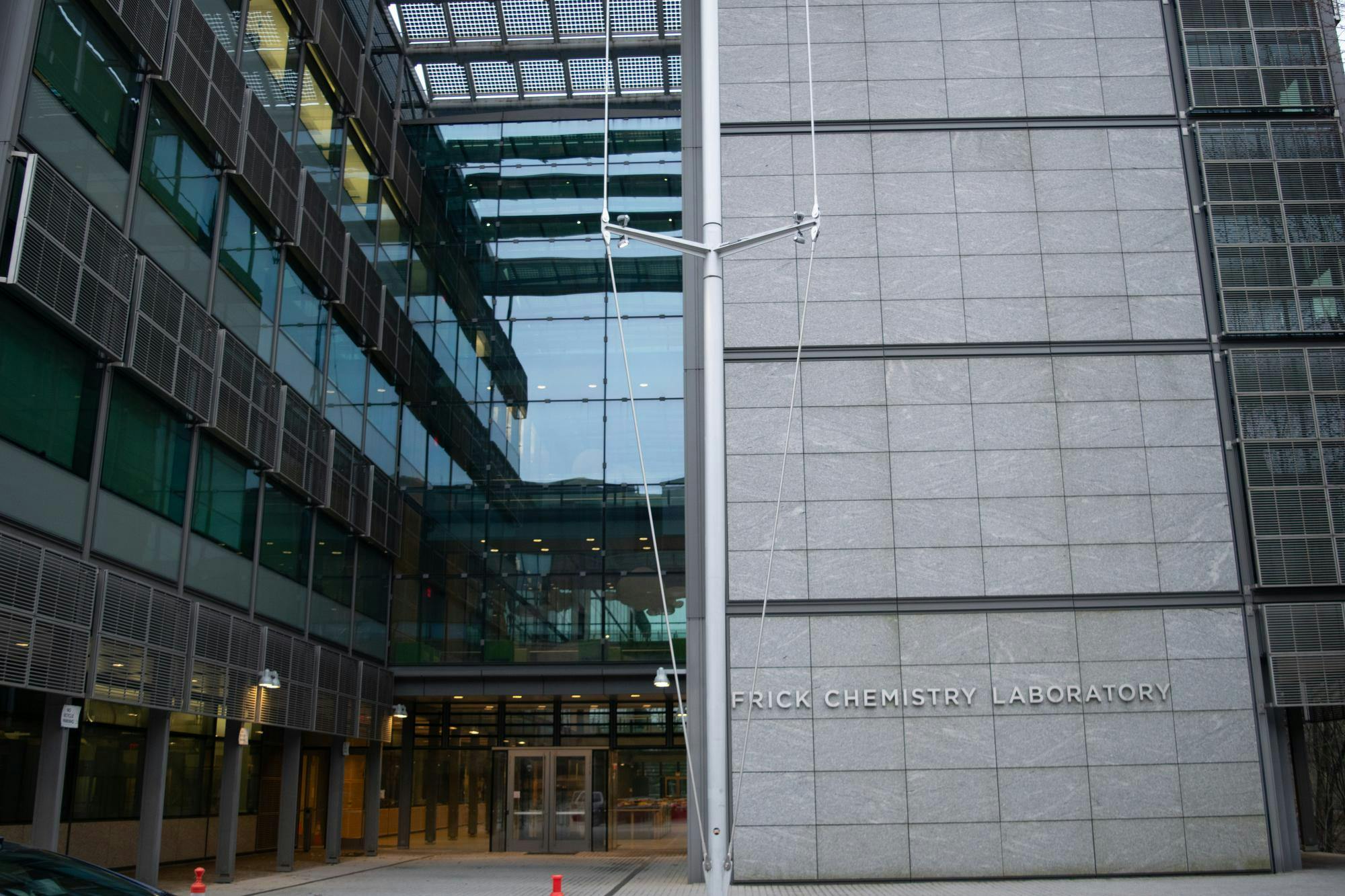 A metal and glass building