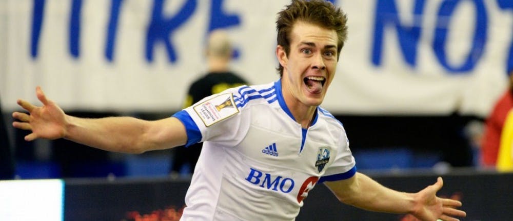 <p>Cameron Porter playing for the Montreal Impact. Photo Credit: Eric Bolte / USA Today Sports&nbsp;</p>