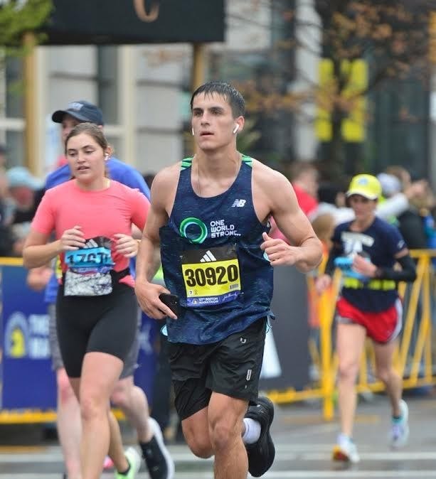 Tommy Feroce '26 runs Boston Marathon to raise money for