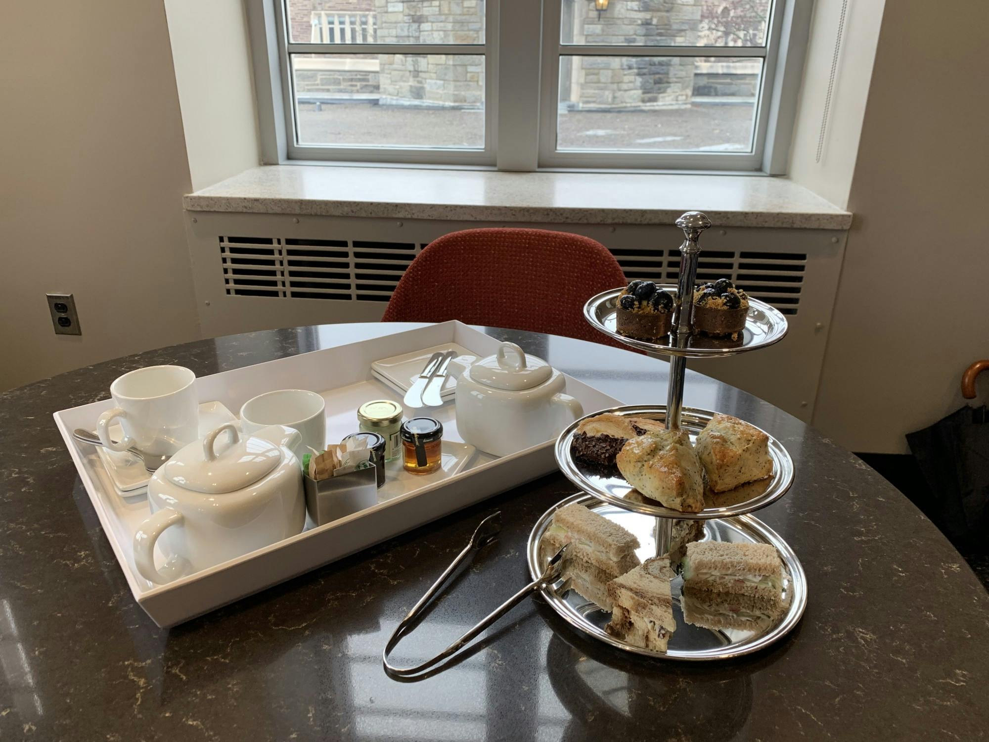 Afternoon tea sandwiches and scones