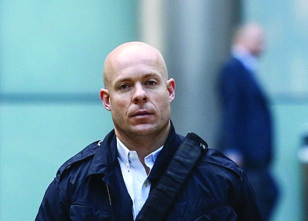 Ryan Reich, a former trader at Barclays Plc, arrives to stand trial for conspiring from 2005 through 2007 to fix the London interbank offered rate, or Libor, at Southwark Crown Court in London, U.K., on Friday, May 27, 2016. Reich shouted "no, no, no, no," from his seat on Friday after the prosecutor asked fellow ex-Barclays trader Alex Pabon on the stand if the Libor rate affected swaps valuations. Photographer: Chris Ratcliffe/Bloomberg *** Local Caption *** Ryan Reich