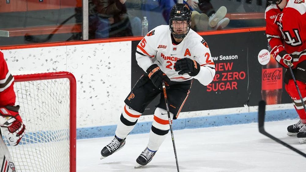 <h5>The Tigers move up to seventh in the ECAC standings following this weekend’s results.</h5>
<h6>Courtesy of Shelley M. Szwast / <a href="https://goprincetontigers.com/news/2022/2/12/mens-ice-hockey-stops-st-lawrence-3-2.aspx" target="_self">GoPrincetonTigers.com</a></h6>