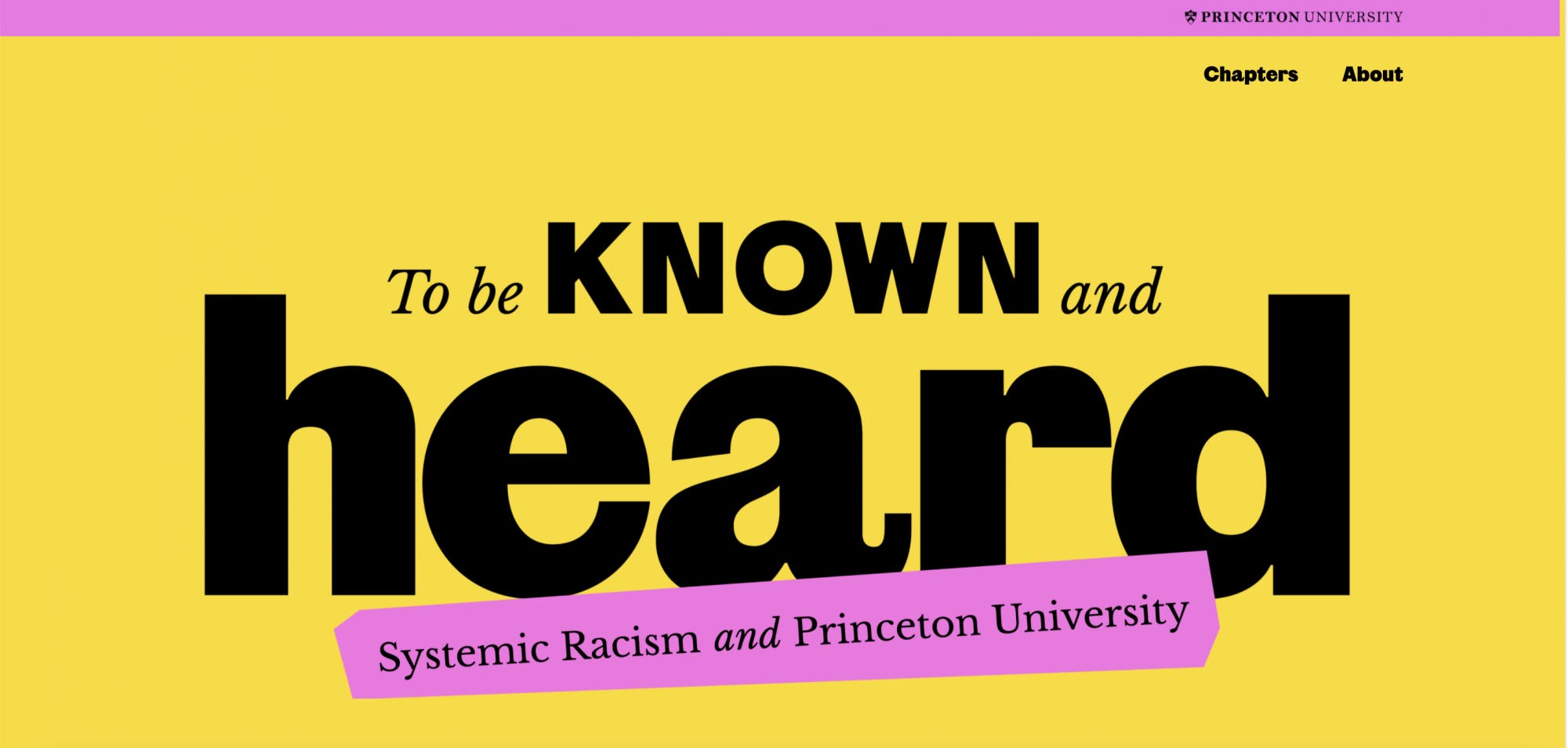 to be known and heard