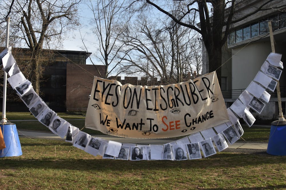 <h5>An installation by Divest Princeton and other student groups arose next to Whig Hall on March 21 as CPUC discussed divestment from fossil fuels in a general assembly.&nbsp;</h5>
<h6>Mark Dodici / The Daily Princetonian</h6>
