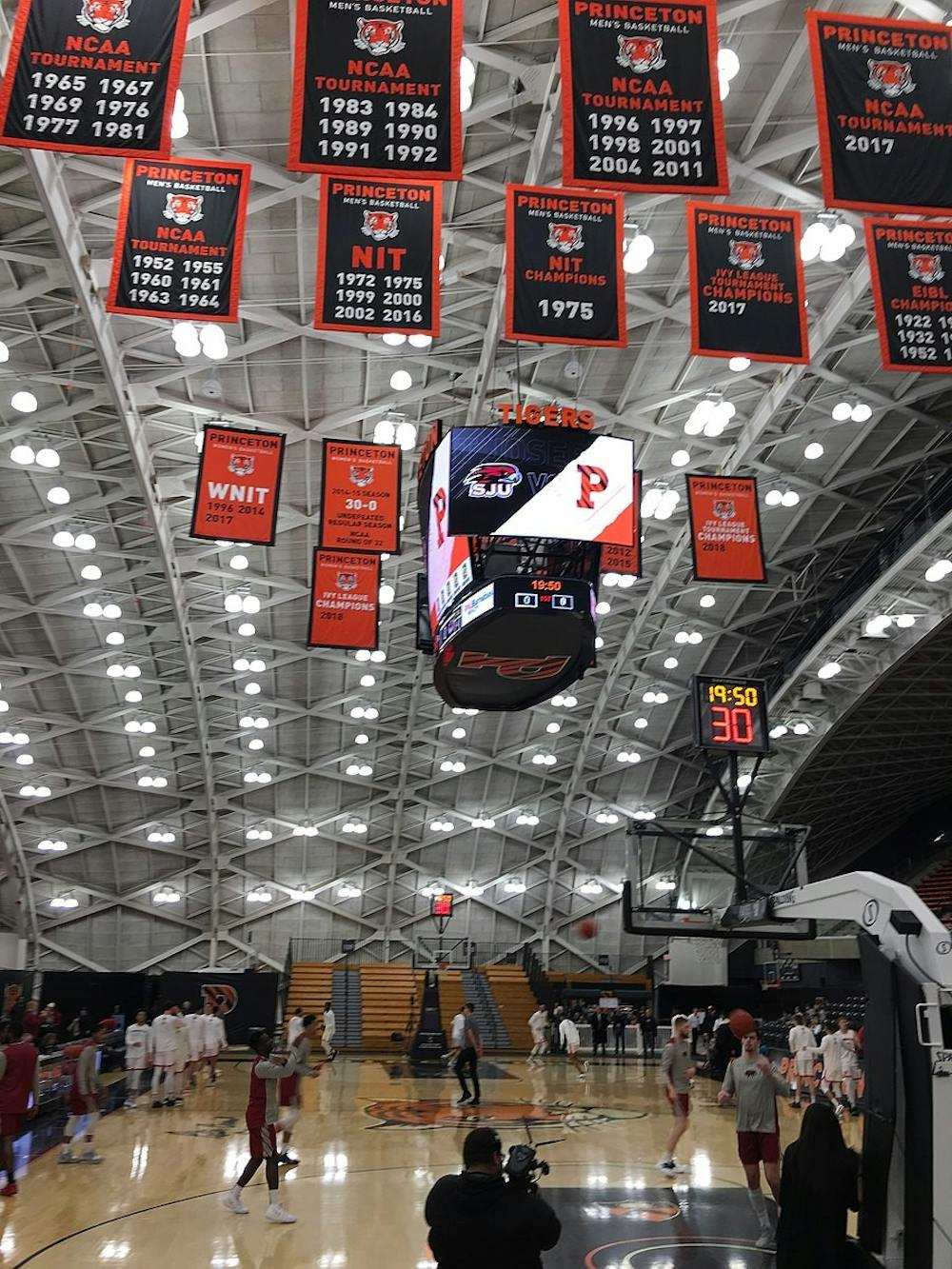 <p>The rafters above Princeton’s Jadwin Gym.</p>
<h6>Photo Credit: Jonathan Schilling / Wikimedia Commons</h6>