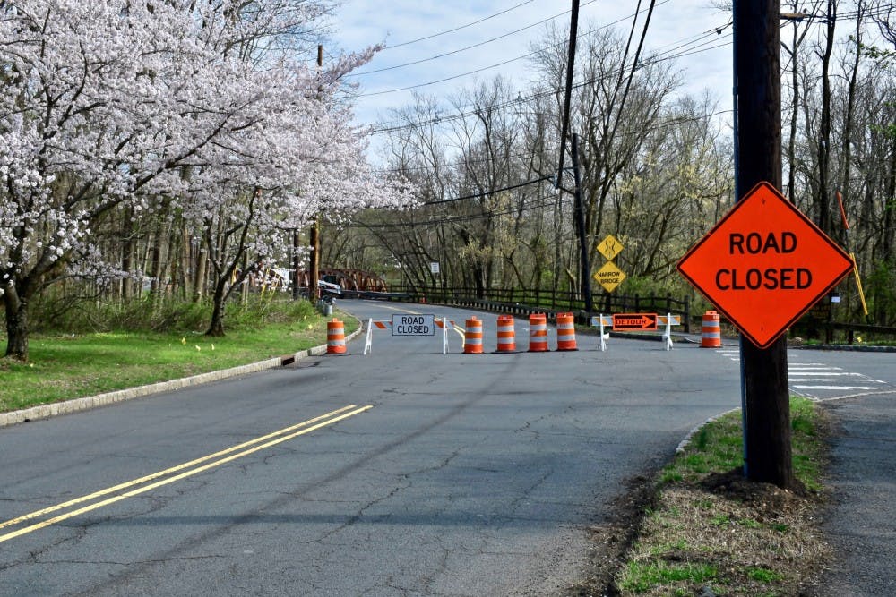 <p>Construction work on Alexander Road last April.</p>
<h6>Photo Credit: Jon Ort / The Daily Princetonian</h6>