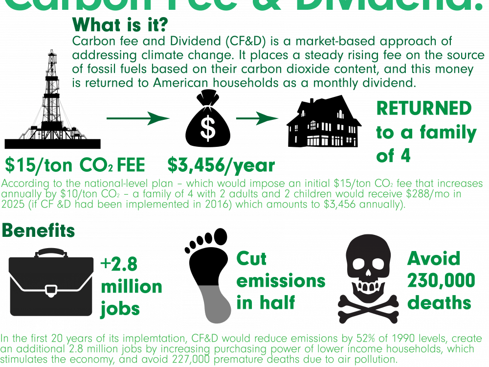 Carbon Fee and Dividend, national numbers