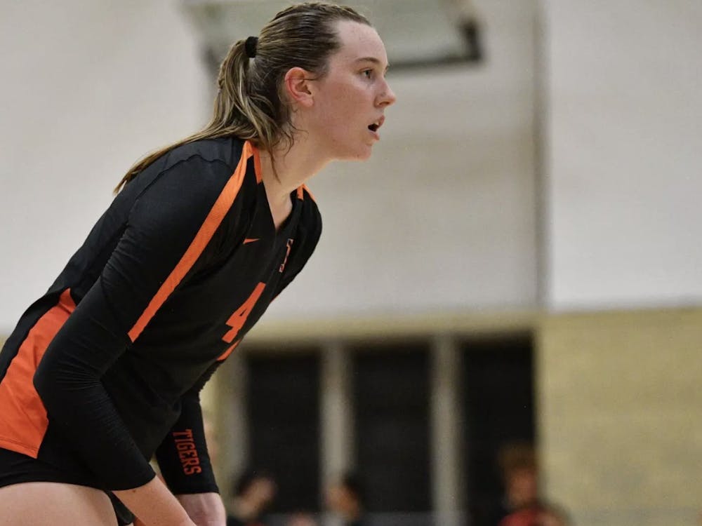 volleyball player stands with mouth open