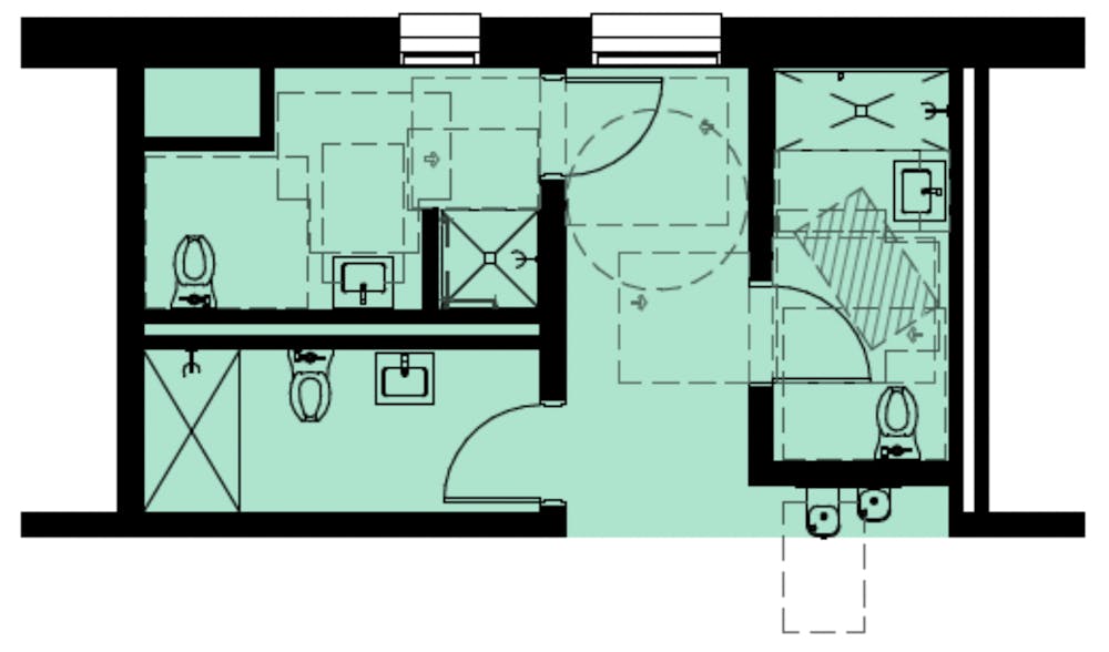 Another photo of a new dorm floor plan