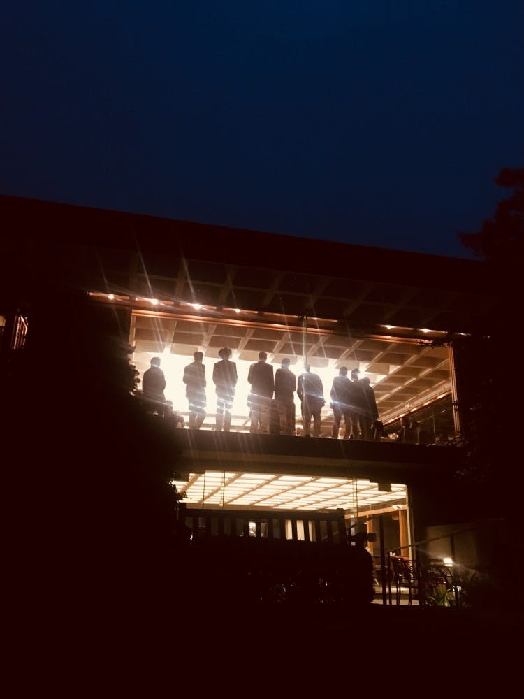 Students sing in a concert at Prospect House