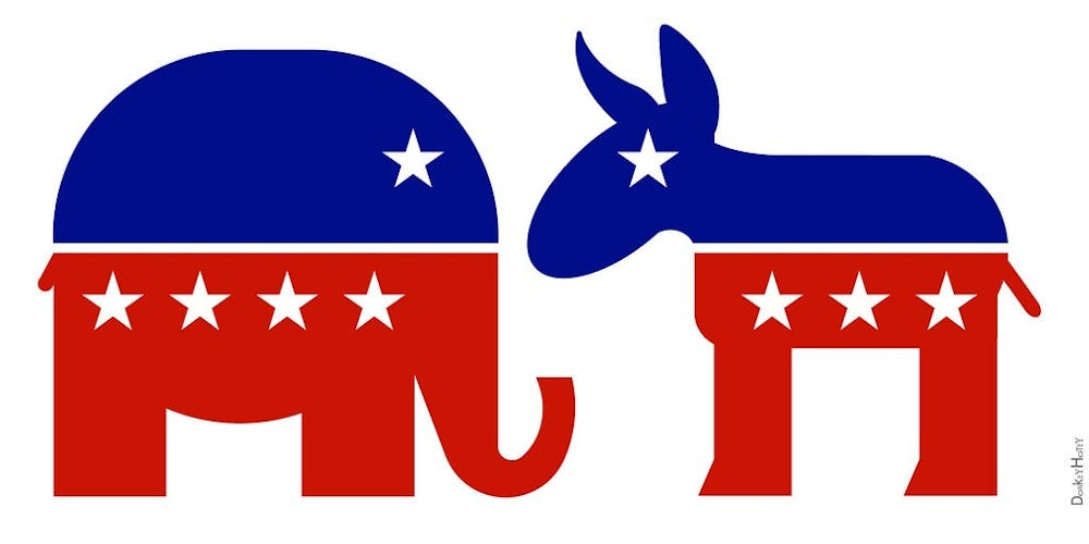 Republican Elephant and Democratic Donkey