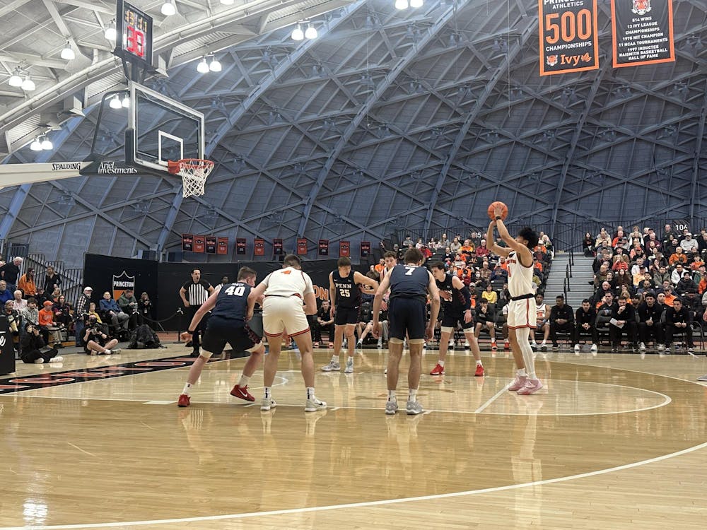 Basketball player shooting a free throw.