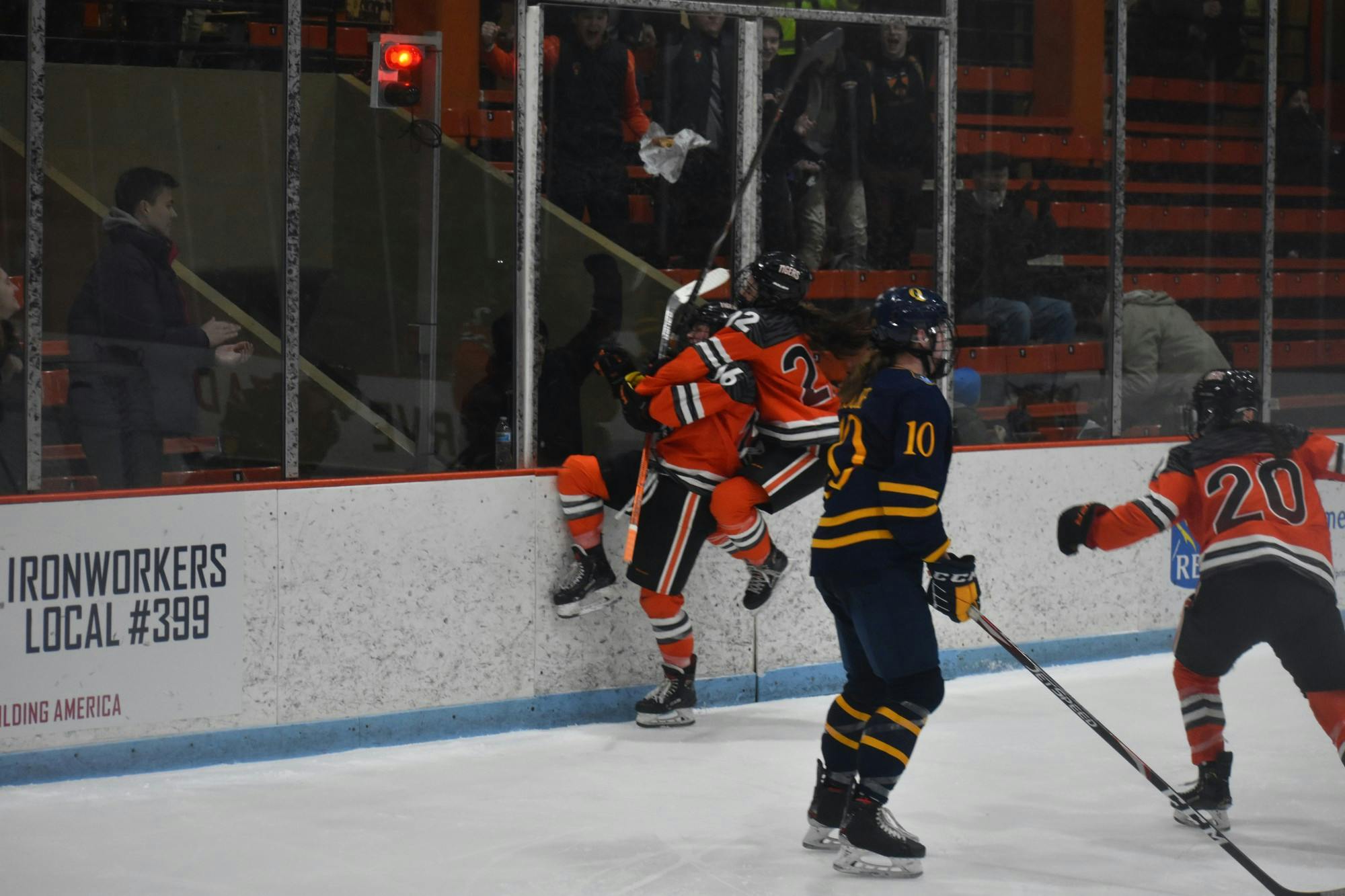 Women's hockey victory over Quinnipiac