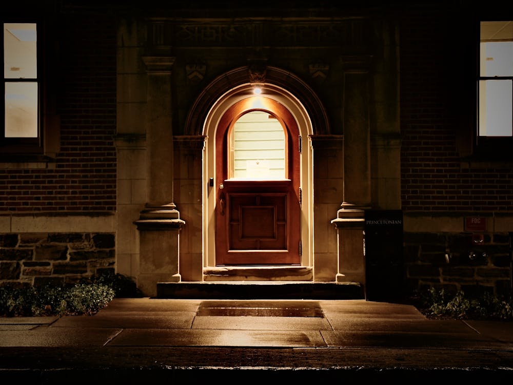 Newsroom entrance straightened