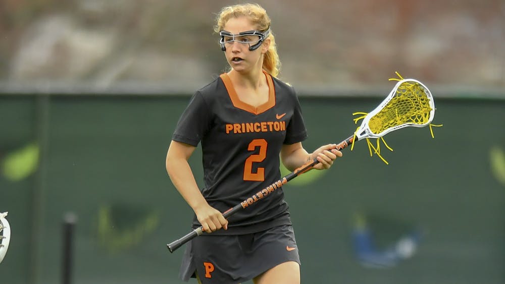 <h5>Gaby Hamburger on the field during a lacrosse game.</h5>
<h6>goprincetontigers.com</h6>