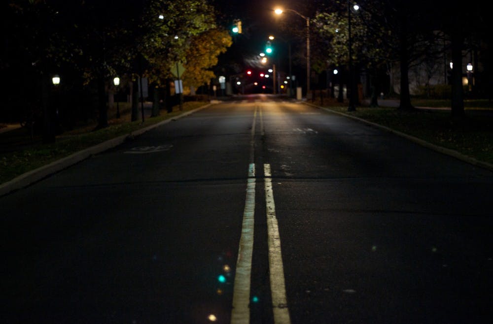 Washington Road at Night