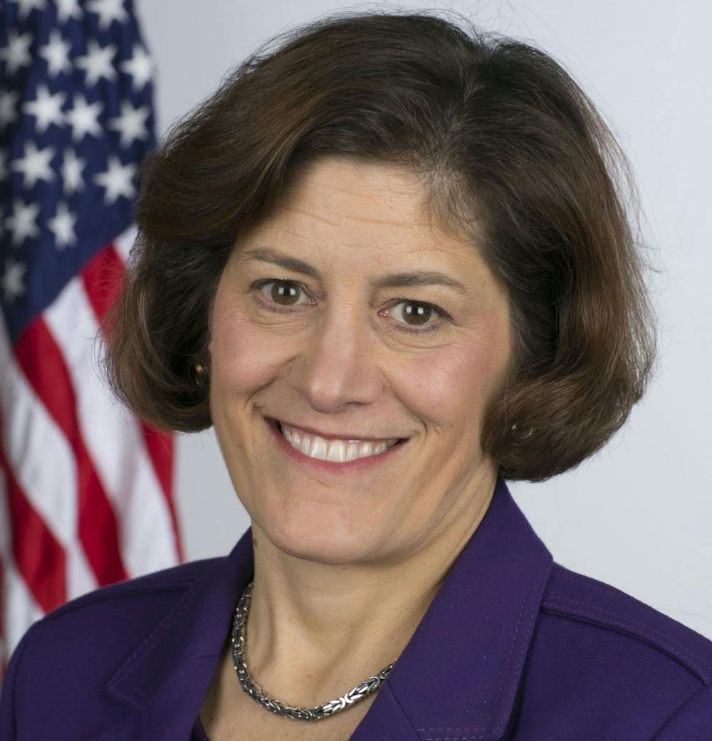 Beth Cobert, Deputy Director for Management is photographed during the White House Commissioned Officer portrait session in the Eisenhower Executive Office Building of the White House, Nov. 13, 2013. (Official White House Photo by Amanda Lucidon)