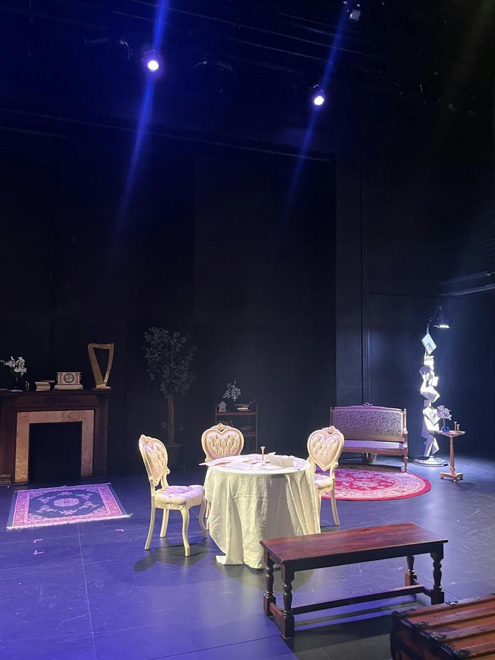<h5>The stage, set for a production of “Affecting Expression,“ a new play written by Eliana Cohen-Orth ’21.</h5>
<h6>Regina Roberts / The Daily Princetonian</h6>