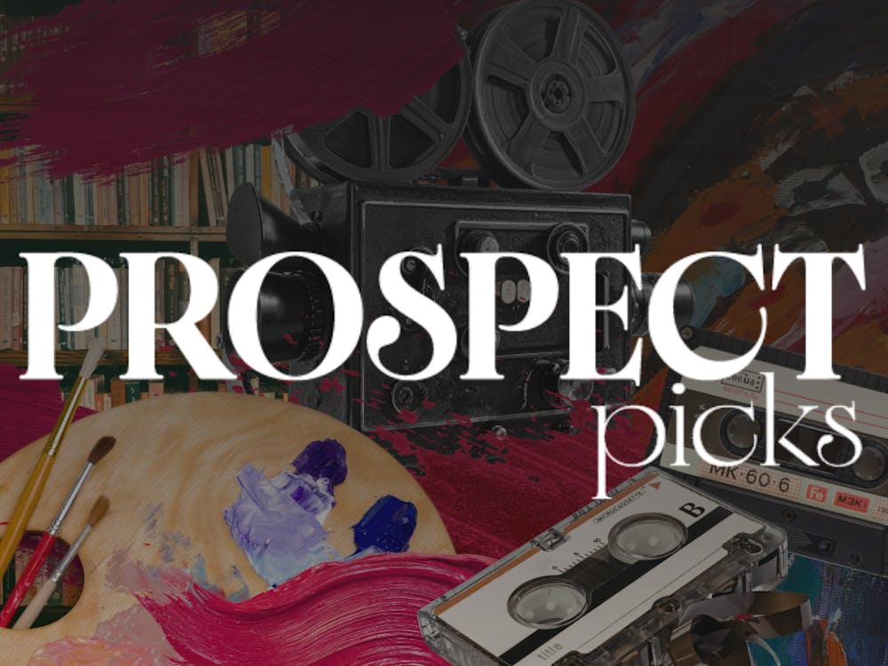 "Prospect Picks" is written in large font over a graphic of painting utilities, a film camera, and books.