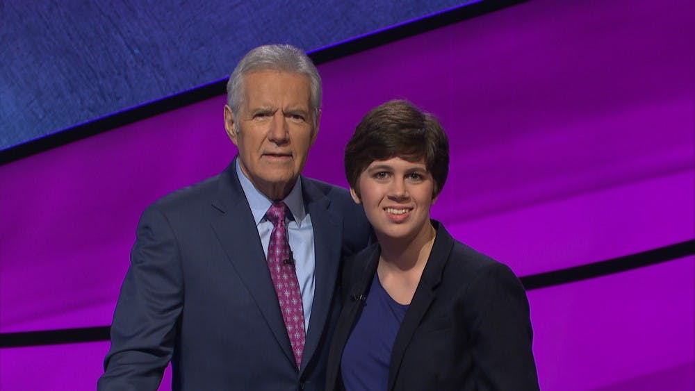 Emma Boettcher and Alex Trebek