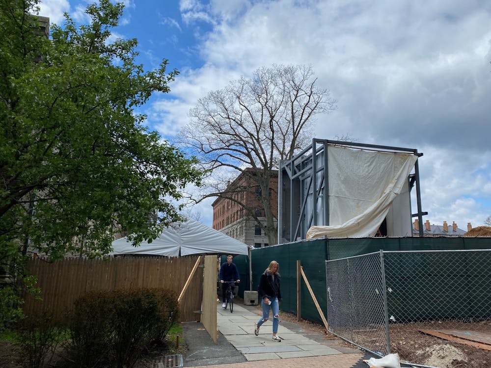 <h5>A tent and fencing for Reunions set up between 1903 Hall and the Princeton University Art Museum construction site.</h5>
<h6>José Pablo Fernández García / The Daily Princetonian</h6>