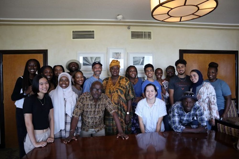 <h5>&nbsp;Me and other Princeton students, as well as our chaperones and instructors, taking a photo with a US Embassy worker who spoke to us about Senegalese education and female empowerment.&nbsp;</h5>
<h6>Courtesy of Mbouillè Diallo</h6>
<p>&nbsp;</p>