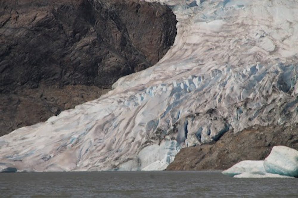 Receding Mendenhall Glacier in Juneau, AK