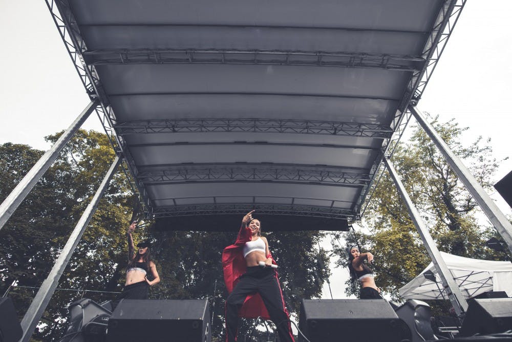 Tinashe, the fall 2017 Lawnparties headliner, performs onstage at Quadrangle Club Sept. 17. 