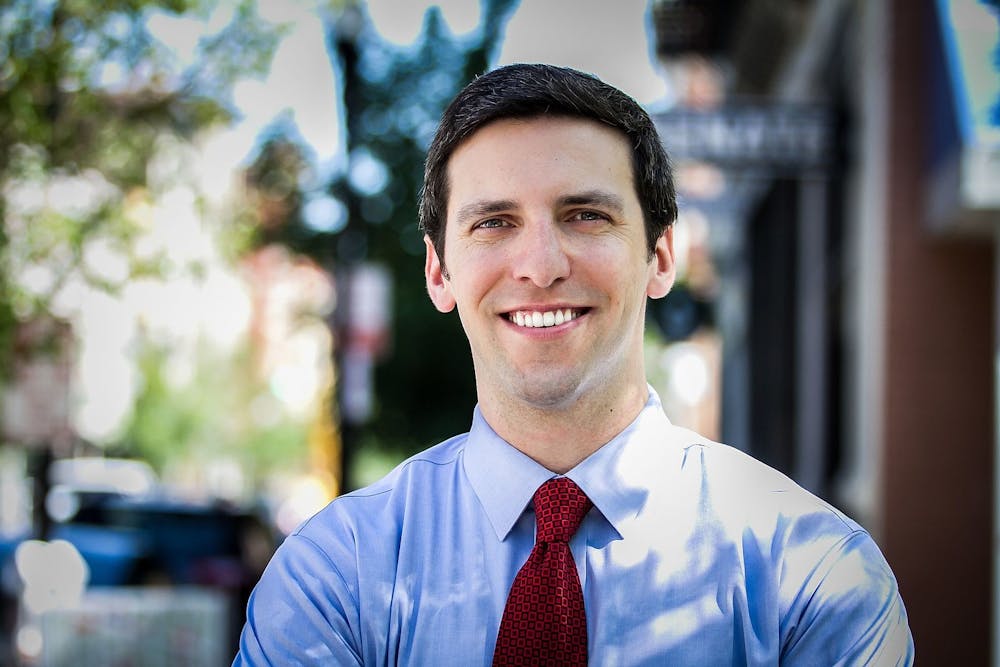 <h5>P.G. Sittenfeld ’07, pictured during his 2016 Senate campaign.</h5>
<h6>Sittenfeld for Senate / <a href="https://commons.wikimedia.org/wiki/File:PG_Sittenfeld_in_OTR_(24490403750).jpg" target="_self">Wikimedia Commons</a></h6>