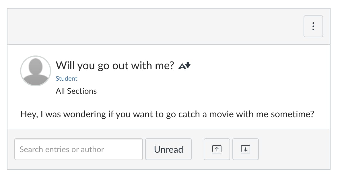 Canvas Valentine's Post Screenshot