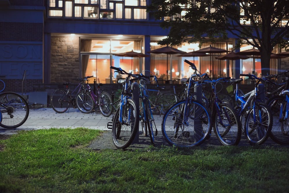 Bikes in front of Wilson College