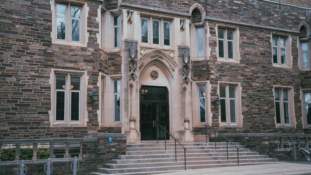 The front entrance of Green Hall.