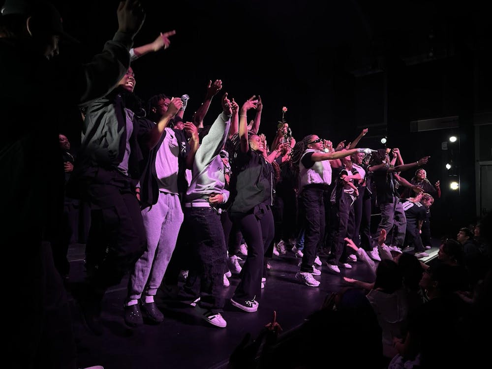 The entire Black Arts Company onstage for the ending performance of the show.