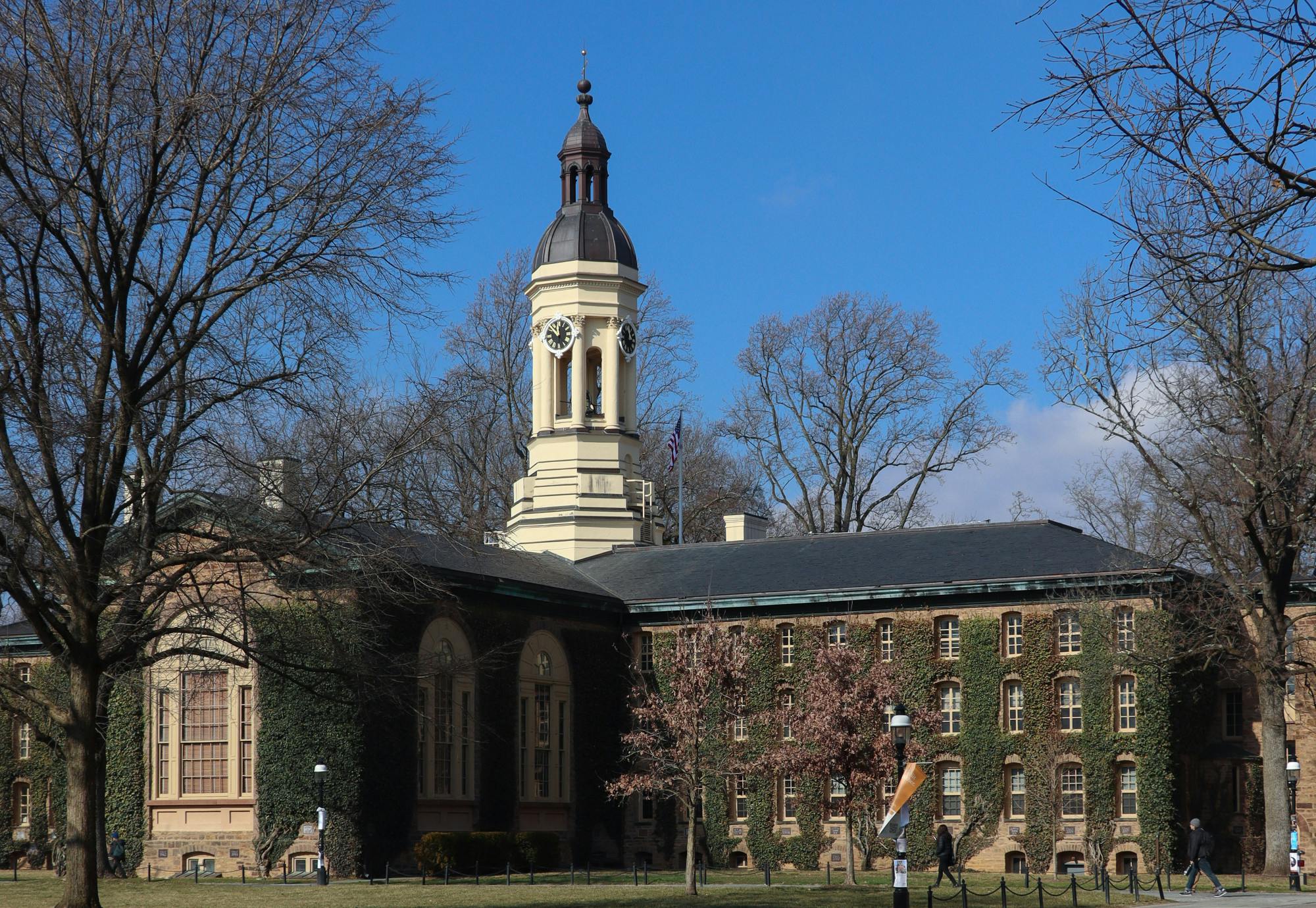 Nassau Hall building in daylight.