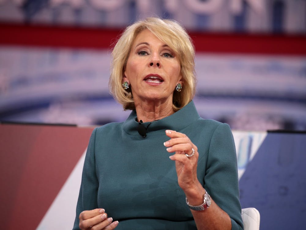 U.S. Secretary of Education Betsy DeVos speaking at the 2018 Conservative Political Action Conference (CPAC).
Courtesy of Gage Skidmore / Flickr