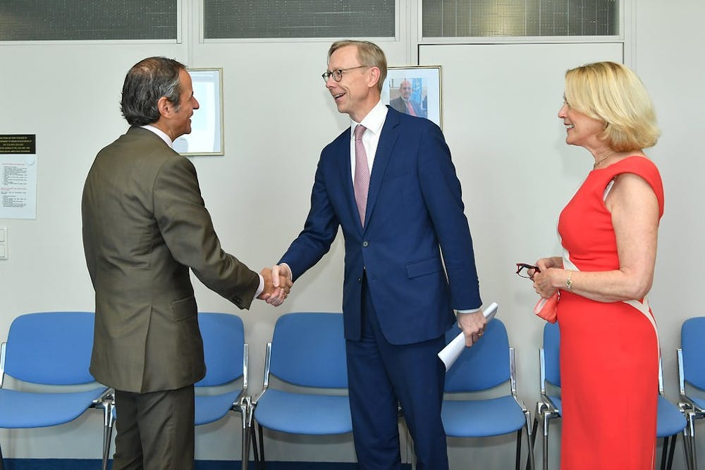 <h5>Fmr. US Special Representative for Iran Brian Hook arrives at the International Atomic Energy Agency</h5>
<h6>Dean Calma/<a href="https://www.flickr.com/photos/iaea_imagebank/50064262718" target="_self">CC BY 2.0</a></h6>