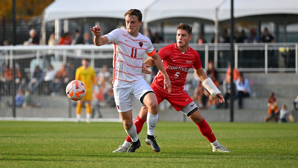 <h5>Senior midfielder Ryan Clare against Cornell.</h5>
<h6>Courtesy of <a href="https://goprincetontigers.com/news/2022/10/22/mens-soccer-falls-to-21-cornell-3-1.aspx" target="_self">goprincetontigers.com</a>.</h6>