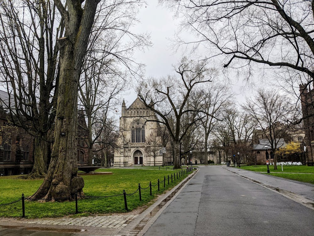 A view of the University Chapel on a rainy day.&nbsp;
Candace Do / The Daily Princetonian