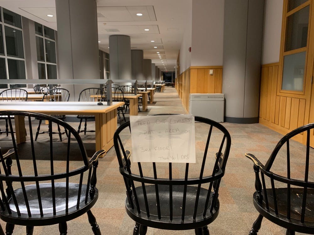 breaking bat Frist Campus Center third floor evacuation