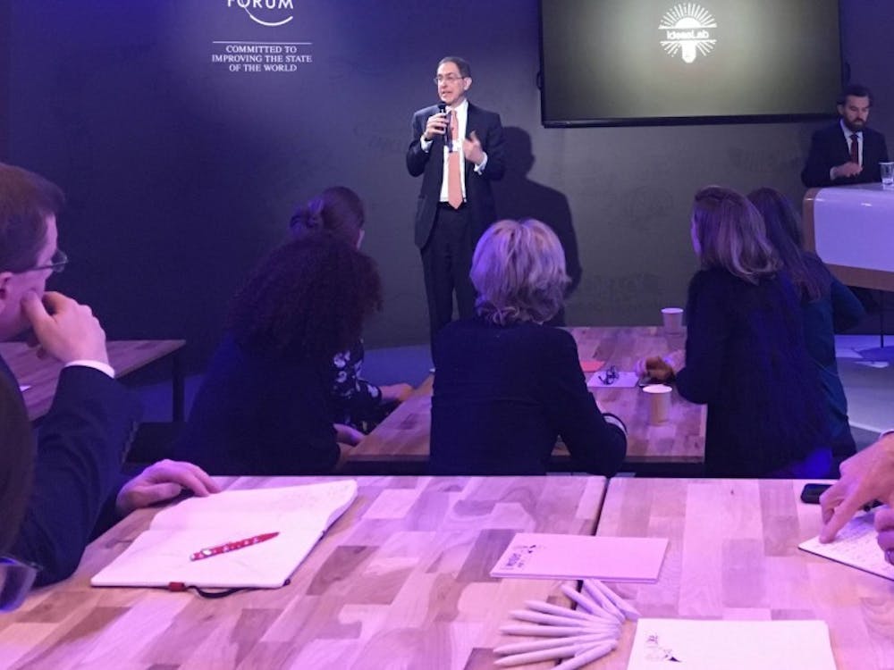 President Eisgruber spoke at the World Economic Forum in 2019