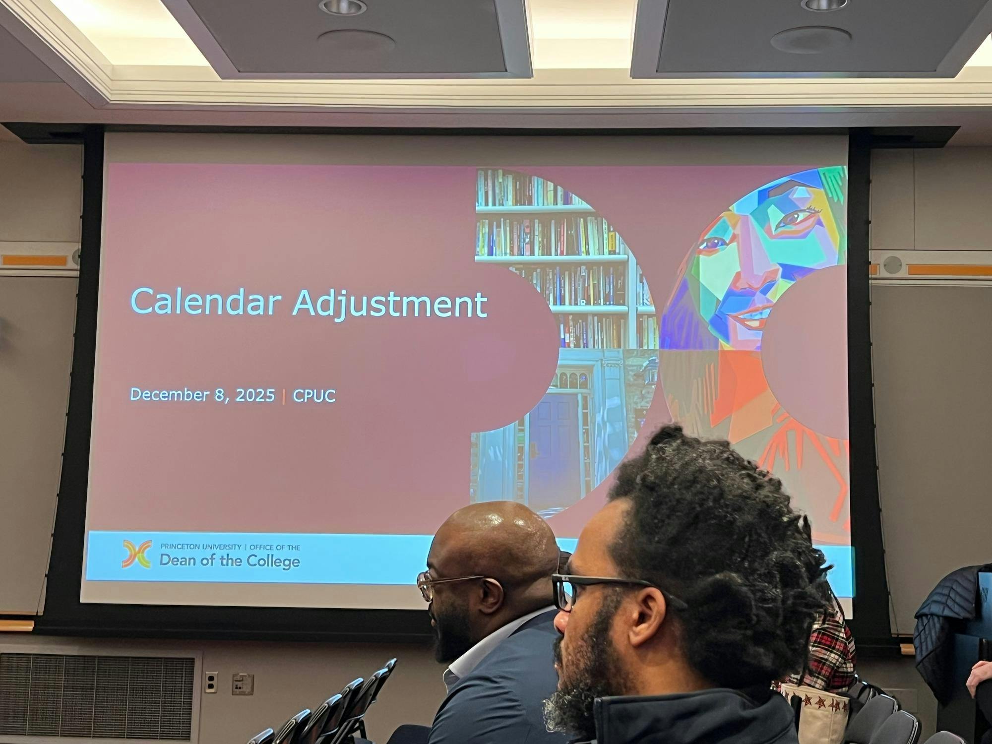 The cover slide for the proposed changes to the academic calendar.