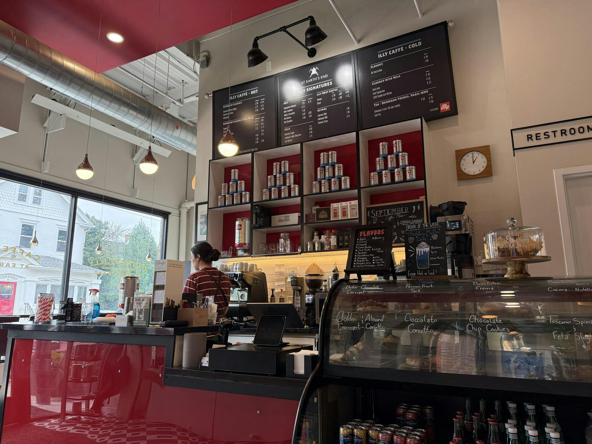 Interior of coffee shop.