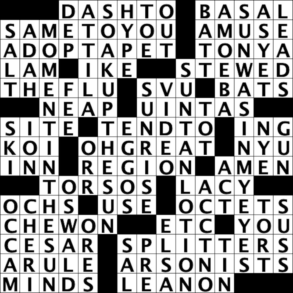 Good Morning : Crossword Commentary The Princetonian