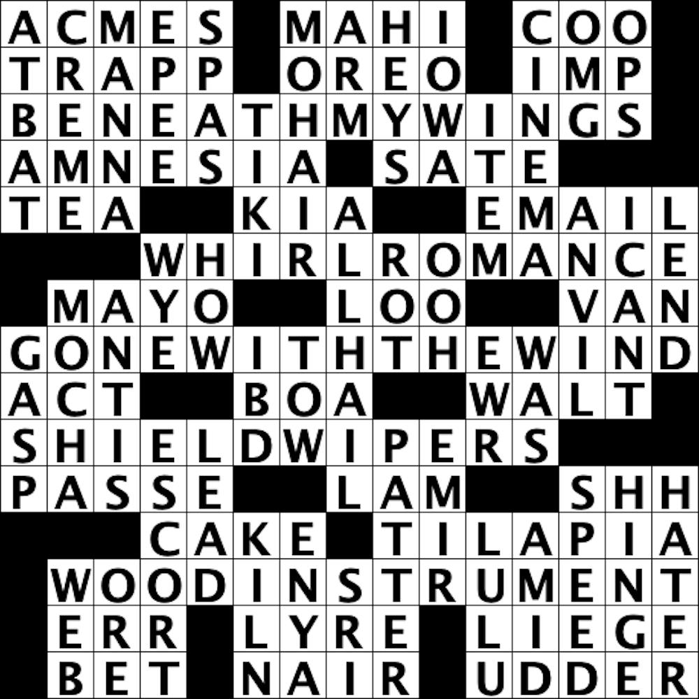 Crossword Solutions: September 7 The Princetonian