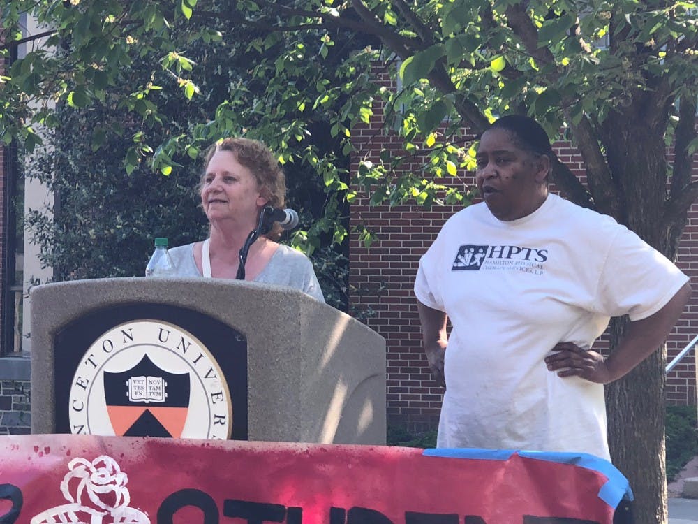 Campus workers speaking at the YDS town hall on Wednesday