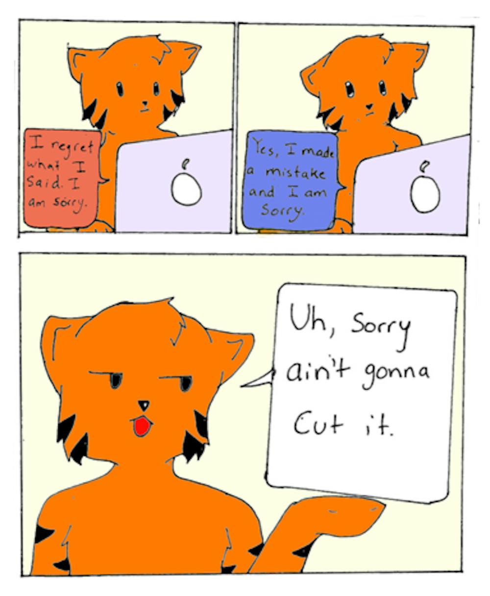 Sorry ain't gonna cut it